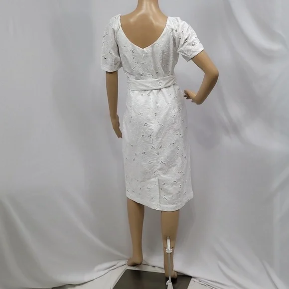 Ann Taylor Eyelet Puff Sleeve Dress - Picture 14 of 17